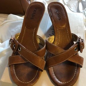 Prada wedge sandal, 38